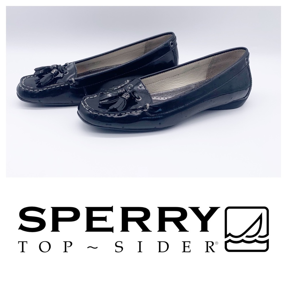 Sperry Brant Point Black Patent Leather Shoes (7)